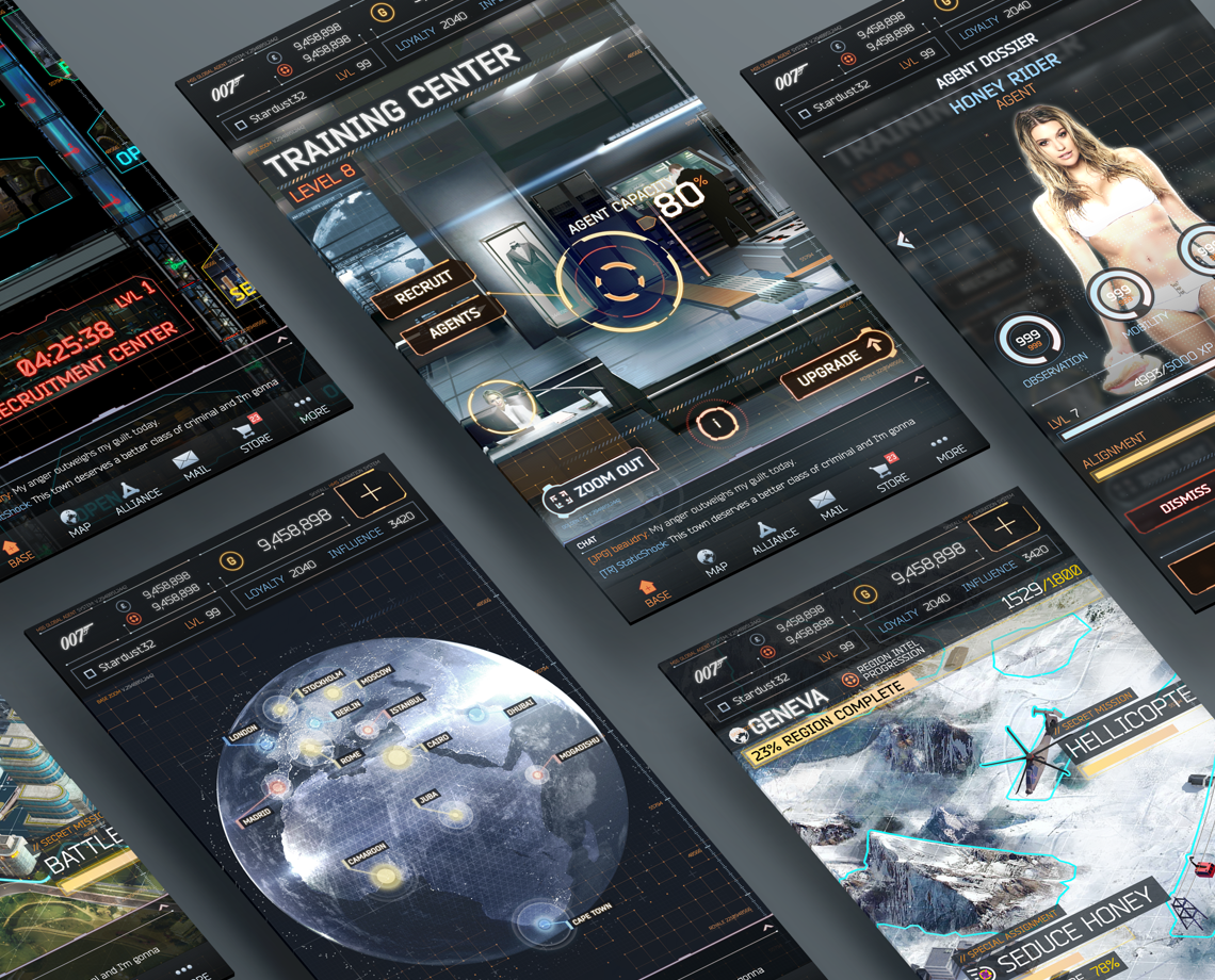 UI for James Bond 007: World of espionage